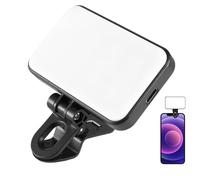 Selfie Light - 3-Modes Turnable Clip Fill LED Lamp | Rechargeable Cell Phone Light | for Live Streaming Outdoor Travel Makeup Photography Video Conference Podcast