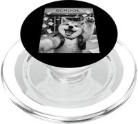 Selfie mème Amusant du dernier Jour d'école d'Akita Dog PopSockets PopGrip pour MagSafe