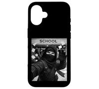 Selfie mème Amusant du dernier Jour d'école de Ninja Coque pour iPhone 16