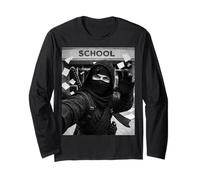 Selfie mème Amusant du dernier Jour d'école de Ninja Manche Longue
