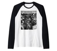 Selfie mème Amusant du dernier Jour d'école d'un Pirate Manche Raglan
