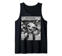 Selfie mème drôle d'Alien Last Day of School Summer Break Débardeur