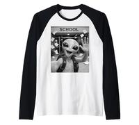 Selfie mème drôle d'Alien Last Day of School Summer Break Manche Raglan