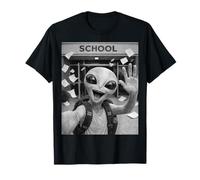 Selfie mème drôle d'Alien Last Day of School Summer Break T-Shirt