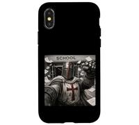 Selfie mème drôle de Crusader Last Day of School Summer Break Coque pour iPhone X/XS