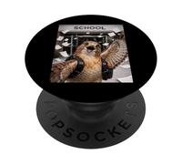 Selfie mème drôle de Hawk Last Day of School Summer Break PopSockets PopGrip Adhésif