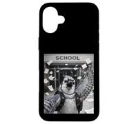Selfie mème Humoristique du dernier Jour d'école de Blue Jay Coque pour iPhone 16 Plus