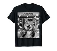 Selfie mème Humoristique du dernier Jour d'école de Coyote T-Shirt