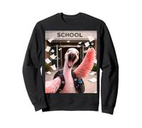 Selfie mème Humoristique du dernier Jour d'école de Flamingo Sweatshirt