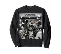 Selfie mème Humoristique du dernier Jour d'école de Jaguar Sweatshirt