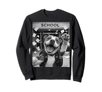 Selfie mème Humoristique du dernier Jour d'école de Pitbull Sweatshirt