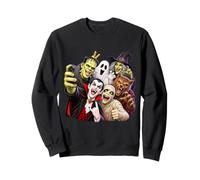 Selfie Monstre d'halloween Frankenstein, Vampire, Momie Loup-Garou Sweatshirt