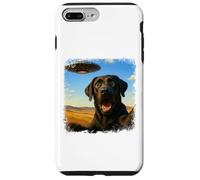 Selfie OVNI du Labrador Noir en détresse avec Un Humour Coque pour iPhone 7 Plus/8 Plus