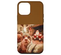 Selfie Père Noël Amusant pour Chat Coque pour iPhone 12 Mini