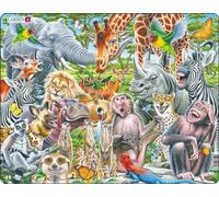Selfie Puzzle Happy African Animals 43 pièces