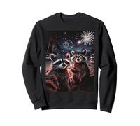 Selfie Raton Laveur 4 Juillet Feu d'artifice USA 4 Juillet Patriotique Sweatshirt