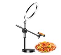 Selfie-Ring, Support de téléphone, surprote de Surcharge Photo Stand-Ajustible ABS avec Une Connexion USB et Une Interface 1/4, 3 Modes légers et 1032g Création de Contenu idéal et Streaming