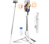 Selfie Stick 115 Cm With Upgraded Tripod [2 Fill Light] Phone Tripod With Detachable Remote Control,360° Rotation Compatible With Iphone Samsung Smartphones And Gopro