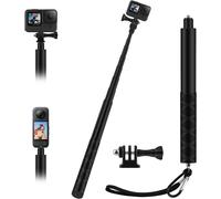 Selfie Stick 150cm for GoPro Insta360, Extendable Handle Vlog Portable Selfie Monopod Accessories for GoPro Hero 13 12 11 10 9 8 7 6 Black insta360 X5 X4 DJI Action 5 Pro Camera