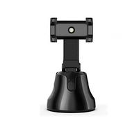 Selfie Stick Phone Gimbal Stabilizer 360 ° Rotation Shot Trépied Auto Face Tracking Shooting Holder Diffusion en Direct(Zwart)