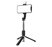 Selfie Stick Trépied - Angles réglables Mobile de poche Selfie Stick Tripod - verstelbare hoeken Handheld mobiel voor houder, paal intrekbaar met geïntegreerd ontwerp, 3 kleuren vullen licht voor reiz