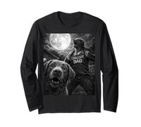 Selfie Vintage Amusant de Chesapeake Bay Retriever Chessie Dad Manche Longue