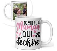 selfiemania - Un mug en céramique à personnaliser avec une photo, Maman qui déchire, cadeau fête des mères, anniversaire maman, MUGBB01