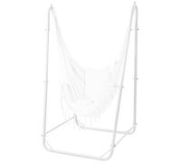 SELFLA Support de Chaise Suspendue en U pour Plusieurs hamacs, Support en Acier Robuste intérieur et extérieur, Base Stable, capacité 100 kg, Assemblage Facile, Seul Support - Blanc
