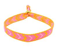 Selfmade Jewelry - Bracelet de festival statement en tissu pour femmes - Bracelets en tissu rose pour tenue de festival femme (Flèches (Rose-Orange))