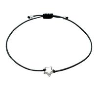 Selfmade Jewelry Bracelet étoile en argent pour femme Bracelet étoile en macramé fait à la main avec boîte-cadeau (argent) (taille ajustable)