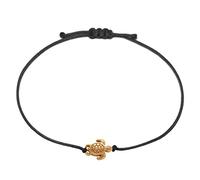 Selfmade Jewelry Bracelet Femme Tortue Or Rose Ruban Macramé Fait Main Taille Réglable Y Compris Emballage Cadeau (Noir)