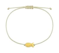 Selfmade Jewelry Bracelet pour femme en argent avec poisson - Bracelet en macramé avec petits poissons - Fait à la main - Avec emballage cadeau, Größenverstellbar, Métal Métal Ruban macramé, Pas de