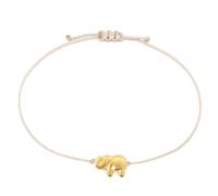 Selfmade Jewelry Bracelet pour femme en macramé avec éléphant - Argenté - Taille réglable - Avec emballage cadeau, Größenverstellbar, Métal, Pas de gemme