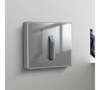 Selfreset Panneau d'interrupteur mural avec indicateur LED, capacité 10 A 250 V, verre trempé pour une apparence propre (1 voie)