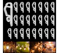 SelfTek 120 Crochets de Gouttière pour Lumières D'extérieur, Clips de Gouttière en Plastique pour Suspendre Des Lumières de Noël, Des Guirlandes Lumineuses (Blanc)
