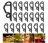 SelfTek 120 Crochets de Gouttière pour Lumières D'extérieur, Clips de Gouttière en Plastique pour Suspendre Des Lumières de Noël, Des Guirlandes Lumineuses (Noir)