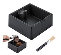 SelfTek Boîte à café - Boîte à marc de café en silicone antidérapant silencieux multifonction avec base tamper et brosse de nettoyage, accessoires pour machine à café