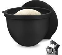 SelfTek Insert en Silicone pour Bol Mixeur Kitchenaid de 4,8 L, Bol Mélangeur avec Couvercle pour Kitchen Aid 5 Qt, Protection D'insert de Bols à Pâte (Noir 5 Qt)
