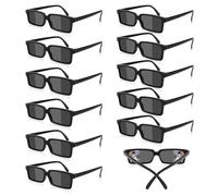 SelfTek Lot de 12 Lunettes D'espion pour Enfants, Lunettes Vue Arrière Miroir, Lunettes Agent Secret, Lunettes de Détective Enfant, Idéal pour Fêtes D'anniversaire, Jeux de Rôle (Noir)
