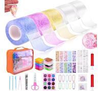 SelfTek Lot De 55 Nano Tape Bubble Kit, Ruban Adhésif Nano à Bulles pour Enfants, Rubans à Bulles DIY Craft Kit, Nano Magic Tape Jouets pour Fidget et Cadeaux De Fête