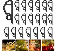 SelfTek Lot De 60/120/200 Crochets De Gouttière Pour Guirlandes Lumineuses - Clips De Lumière De Noël Pour Décoration, Mini Support En Plastique, Pour La Décoration Extérieure De Noël (60x)