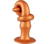 SeLgurFos Anal Plug Set, Flüssiges Silikon Weiches Anal Dildo mit Saugnapf Vagina Masturbatoren Erotik Sex Spielzeug für Frauen SM Homosexuell Anal Sex (gold,L)