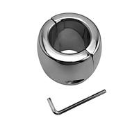 SeLgurFos anneau de testicule lourd en acier inoxydable civière de boule testicule civière testicule poids scrotum pendentif anneau de pénis anneau de pénis aimant/clé (60mm,Schlüssel)