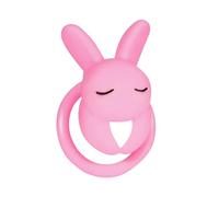 SeLgurFos Cage de chasteté pour homme avec 4 anneaux péniens - Design lapin - Cage de chasteté avec urinoir élargi - Ensemble cage pénienne étanche et légère (Pink)