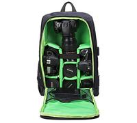 Selighting Sac à Dos Appareil Photo Réflex Sac Photo Imperméable pour Ordinateur Portable Trépied DSLR Canon Nikon Sony avec Housse de pluie (Vert)