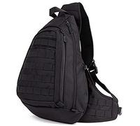 Selighting Sac à Dos Militaire Tactique de Randonnée Sac Epaule Bandoulière pour Trekking Sport Camping Trekking et Voyage (Noir)
