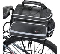 Selighting Waterproof Bicycle Luggage Carrier Bag Bicycle Bag Rear Storage Bag For Cycling Mtb Sport Travel With Cover (Black)