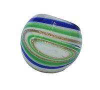 SELiLe Fusions culturelles Fil Bagues en Verre Fleur Emballées Galaxyed Inspire Bijoux Fait à la Main Confortable Durable Anneaux en Verre, comme décrit