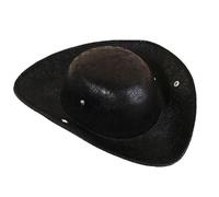 SELiLe Tricorn Historique Chapeau de fête coloniale en cuir PU Pirate Colonial Tricorn Pirate Casquettes de pirate pour jeux scolaires Steampunk Adultes Historique