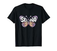 Selina Butterfly - Word Art personnalisé avec nom Mignon T-Shirt